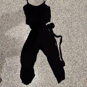 LOFT Black Sleeveless Jumpsuit